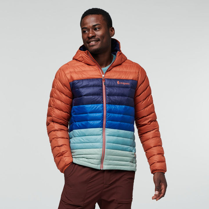 Fuego Down Hooded Jacket Colorblock - Men's