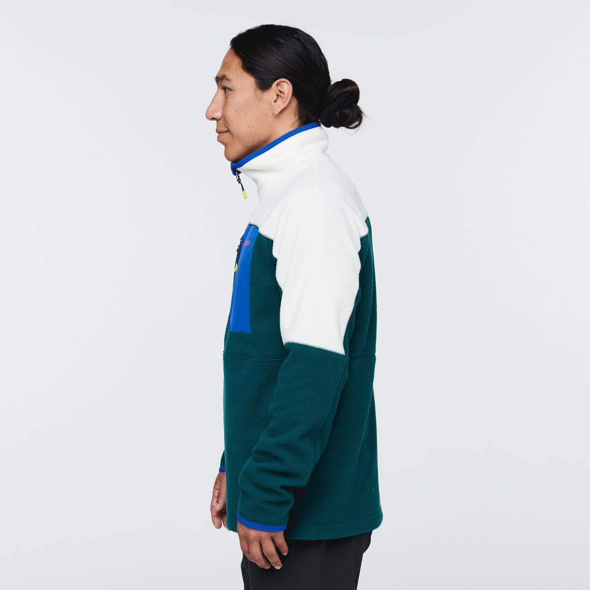 Abrazo Half-Zip Fleece Jacket - Men's, Bone/Deep Ocean