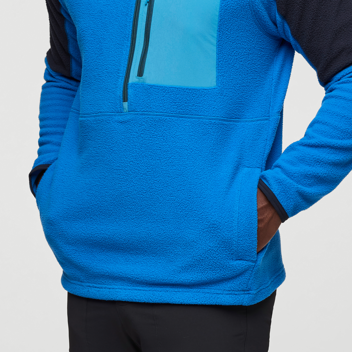 Abrazo Half-Zip Fleece Jacket - Men's, Carbon/Atlantic