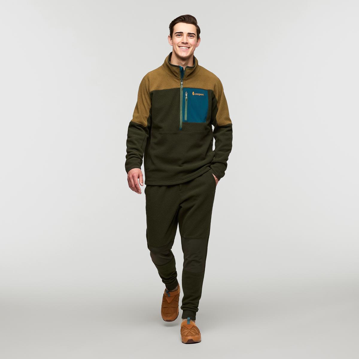 Abrazo Half-Zip Fleece Jacket - Men's, Live Oak/Woods