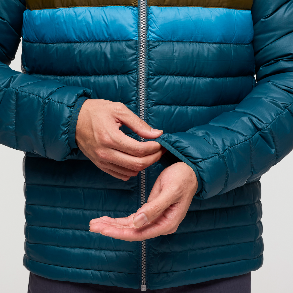 Fuego Hooded Down Jacket - Men's, Abyss Stripes