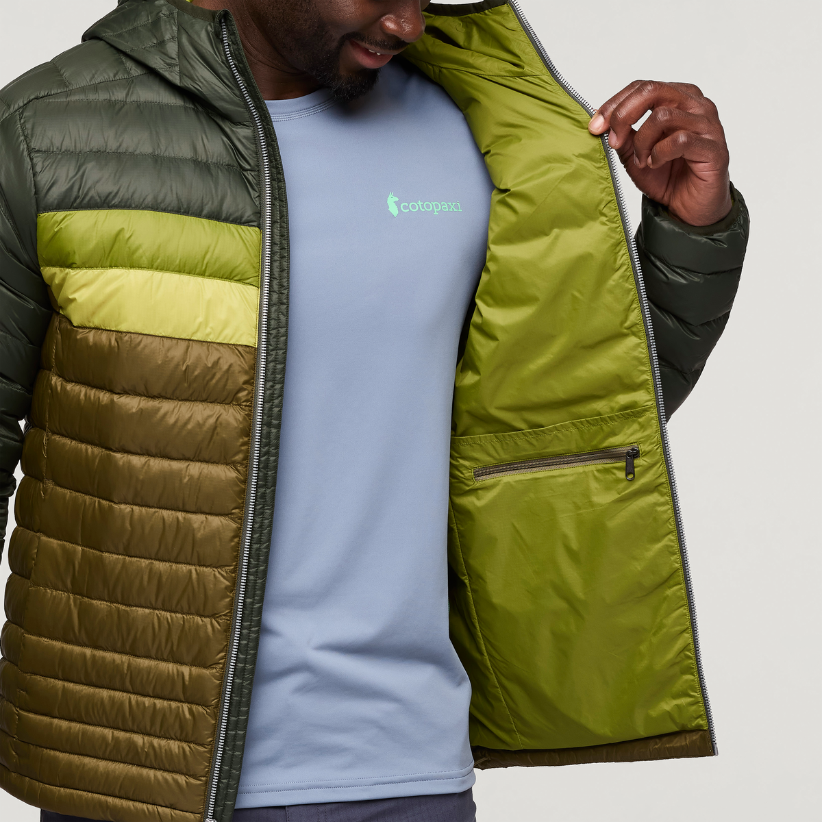 Fuego Hooded Down Jacket - Men's, Woods/Live Oak