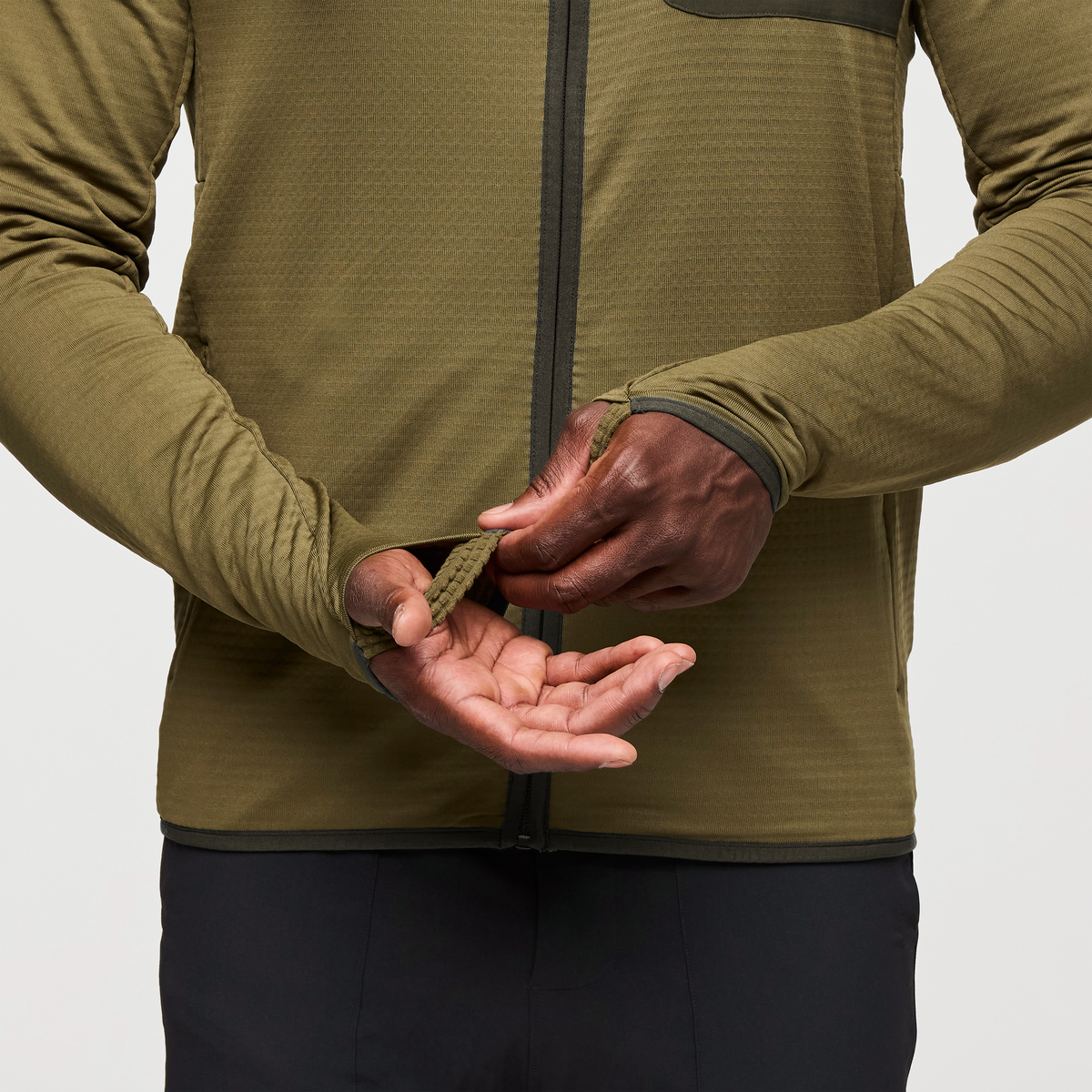 Otero Fleece Full-Zip Hooded Jacket - Men's, Live Oak