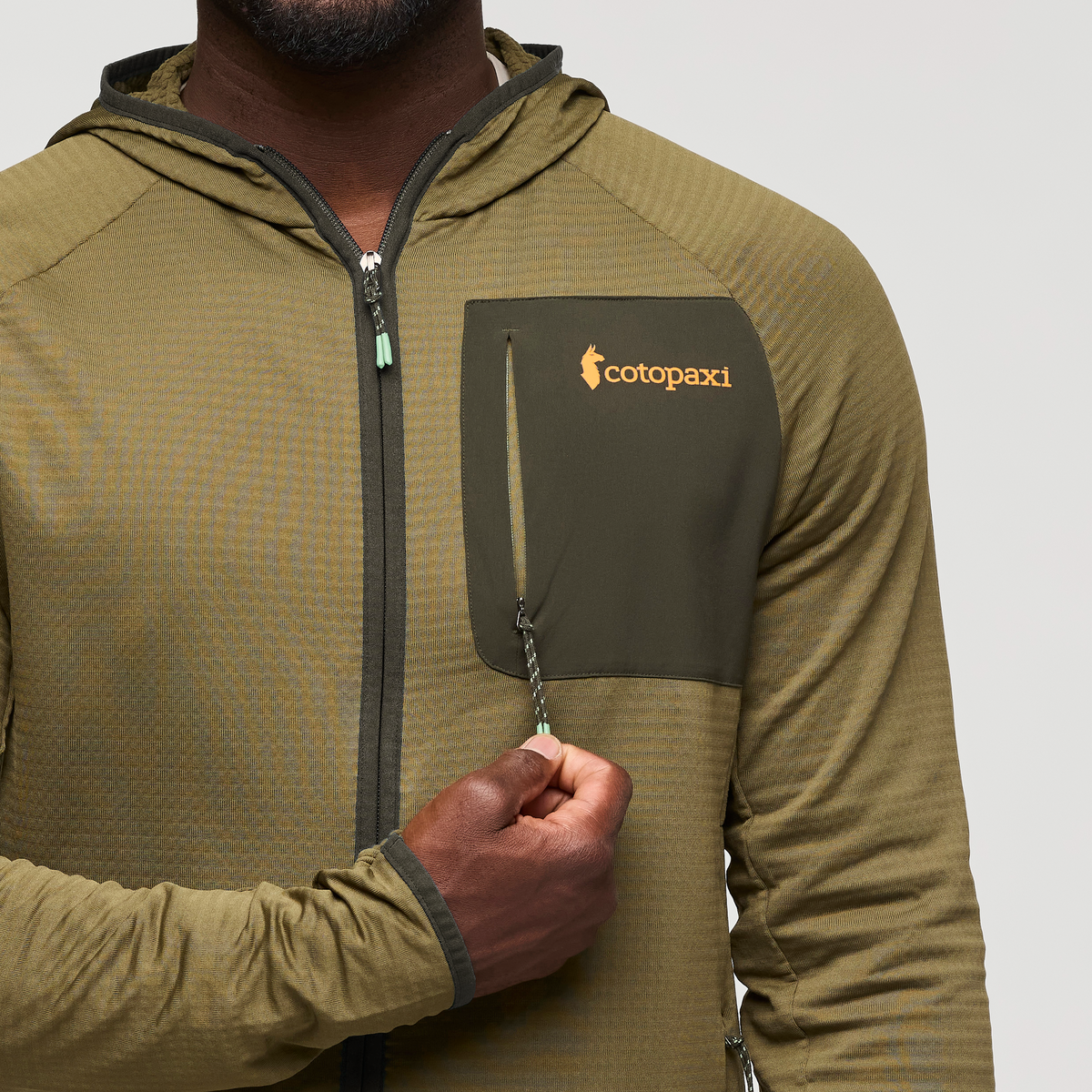 Otero Fleece Full-Zip Hooded Jacket - Men's, Live Oak