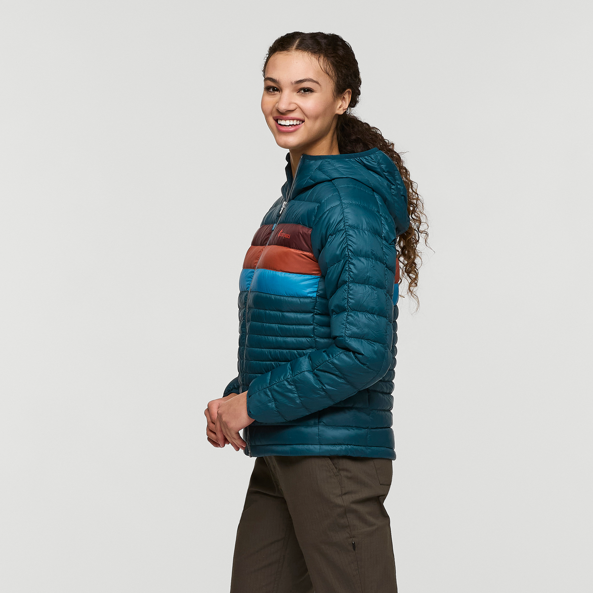 Fuego Hooded Down Jacket - Women's, Abyss Stripes