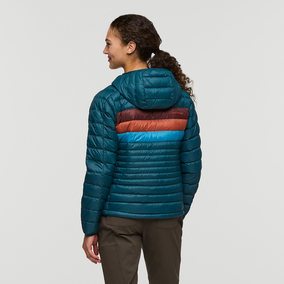Fuego Hooded Down Jacket - Women's, Abyss Stripes