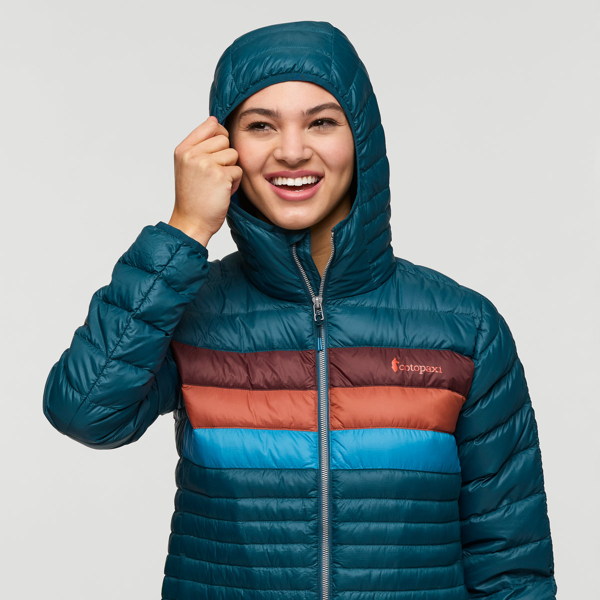 Fuego Hooded Down Jacket - Women's, Abyss Stripes