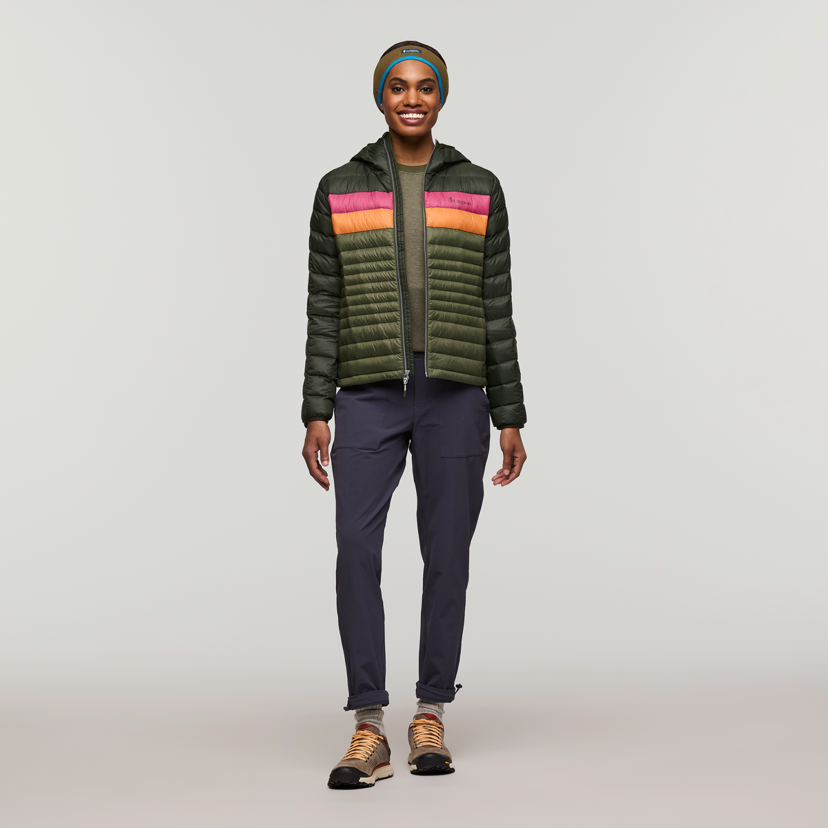 Fuego Down Hooded Jacket - Women's, Woods/Fatigue