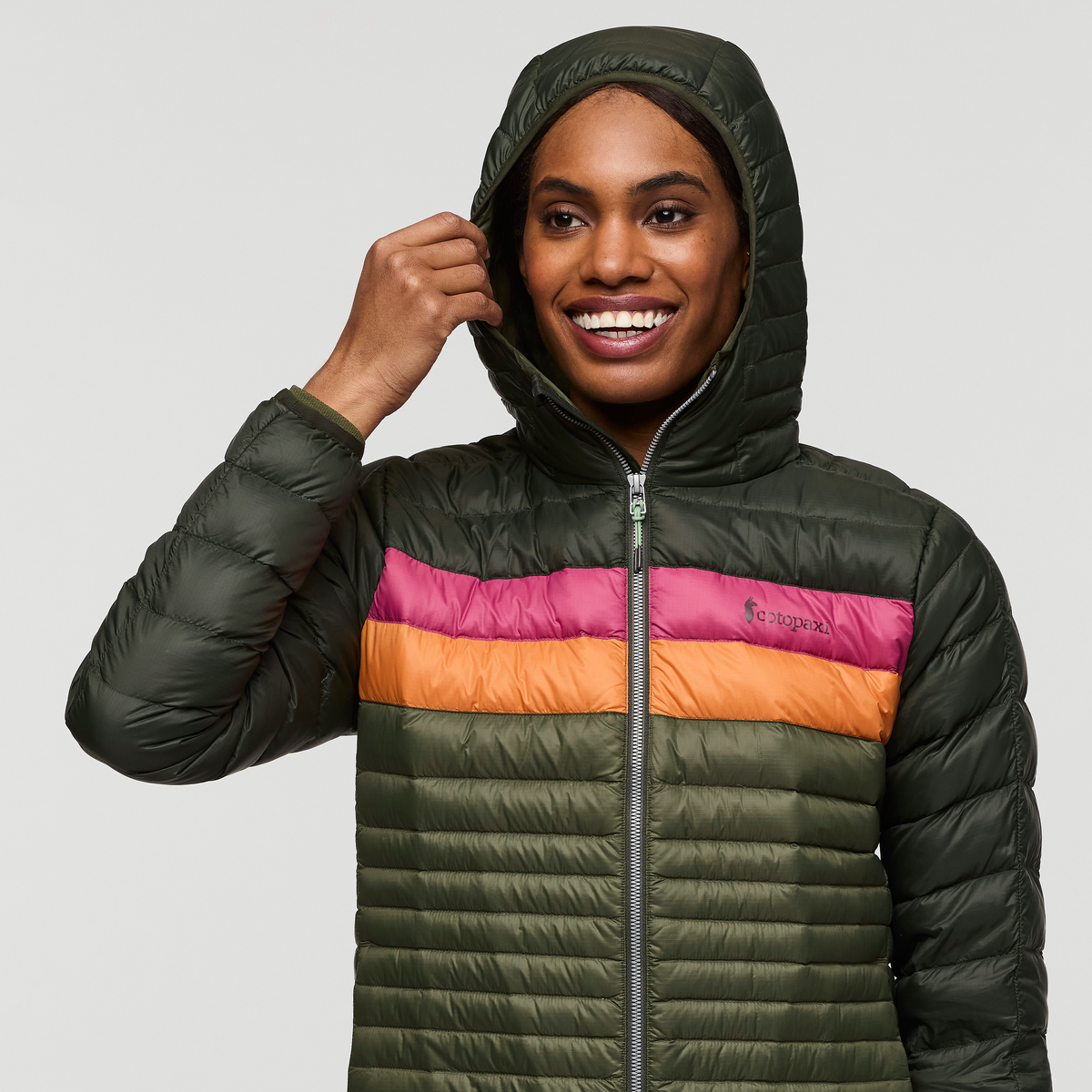 Fuego Down Hooded Jacket - Women's, Woods/Fatigue