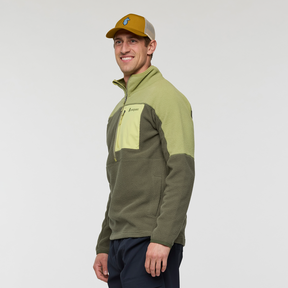Abrazo Half-Zip Fleece Jacket - Men's, Seed and Fatigue