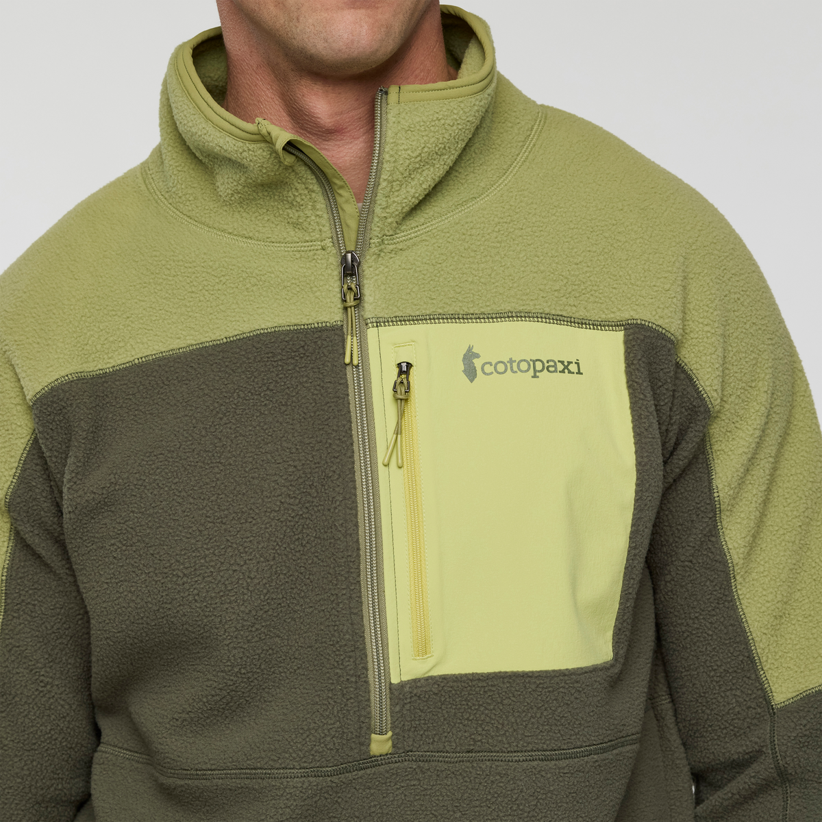Abrazo Half-Zip Fleece Jacket - Men's, Seed and Fatigue