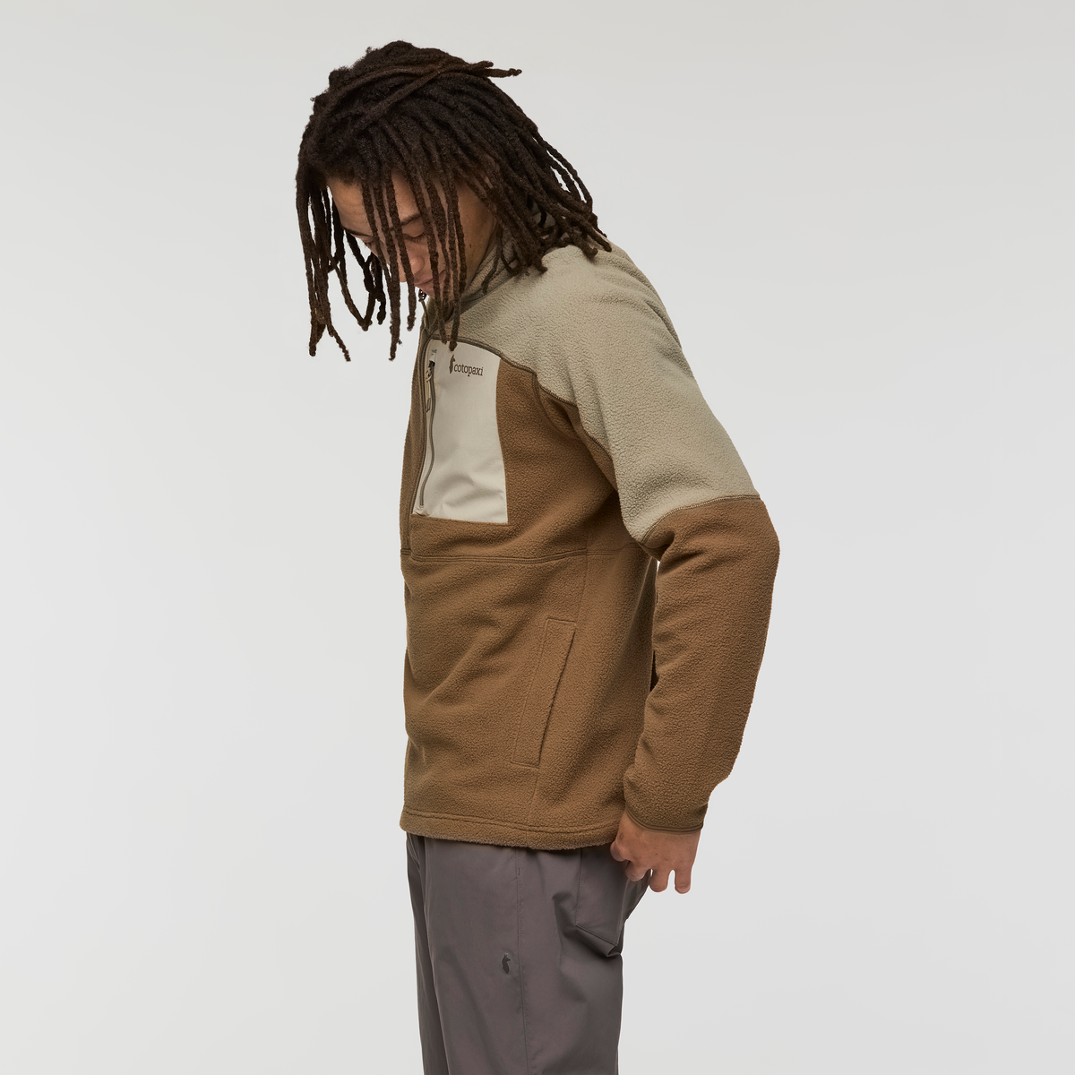 Abrazo Half-Zip Fleece Jacket - Men's, Stone and Dune