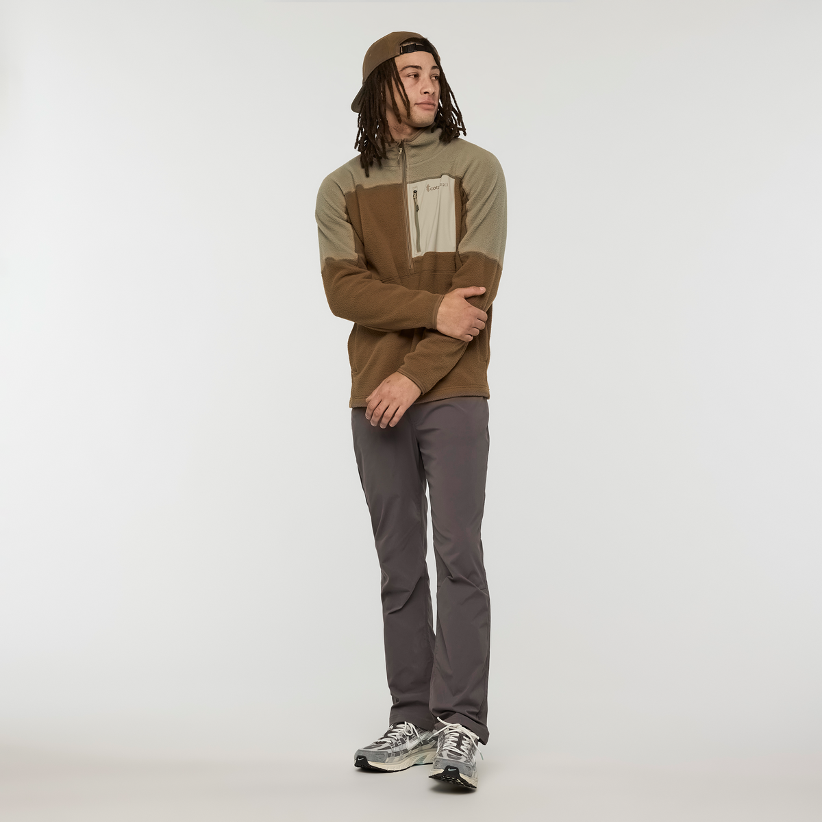 Abrazo Half-Zip Fleece Jacket - Men's, Stone and Dune