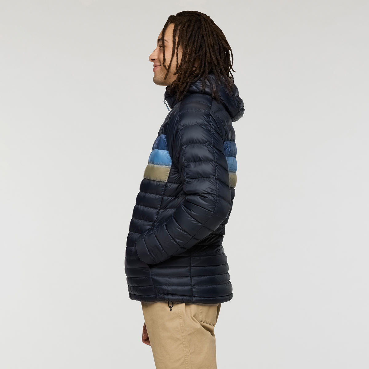 Fuego Hooded Down Jacket - Men's, Carbon Stripes