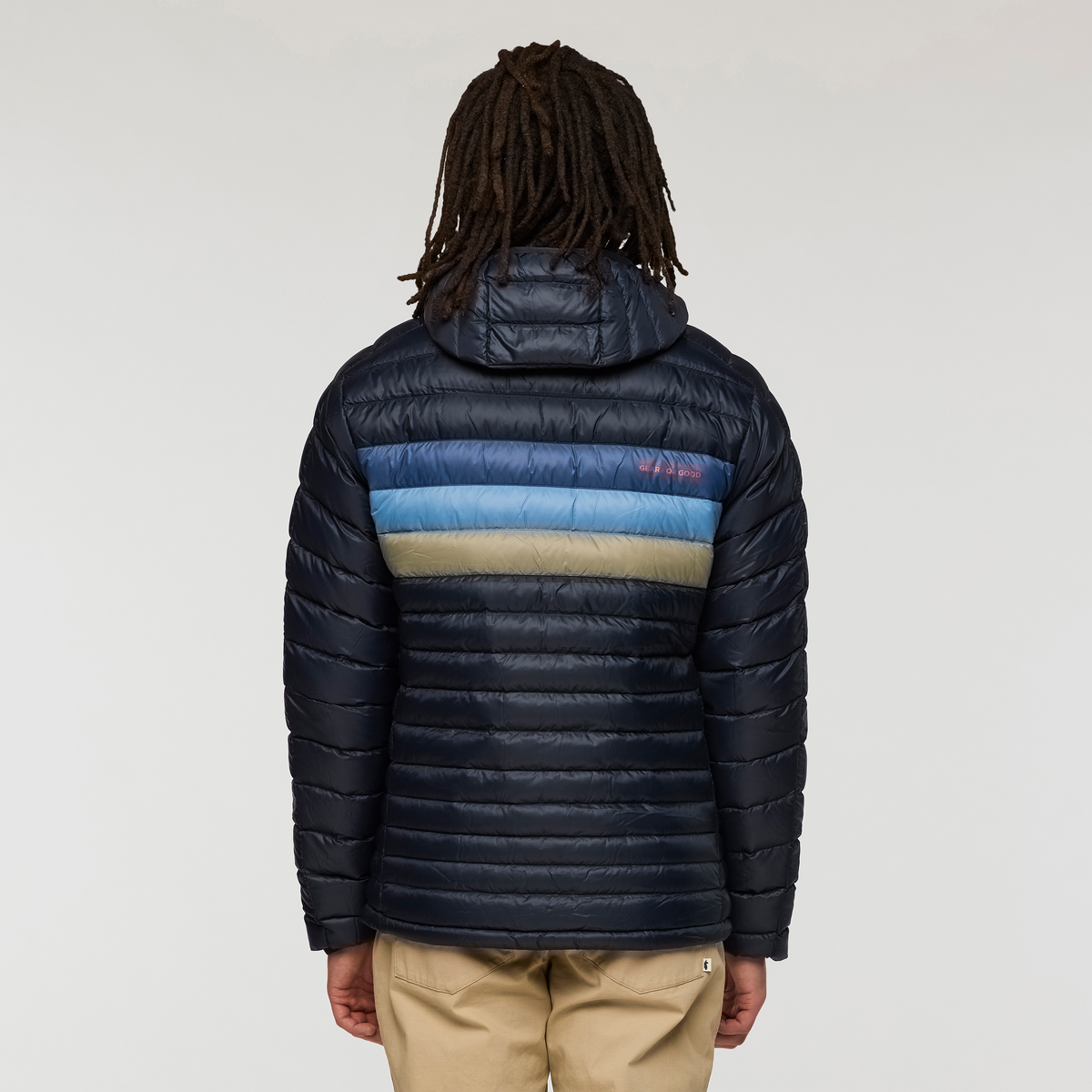 Fuego Hooded Down Jacket - Men's, Carbon Stripes