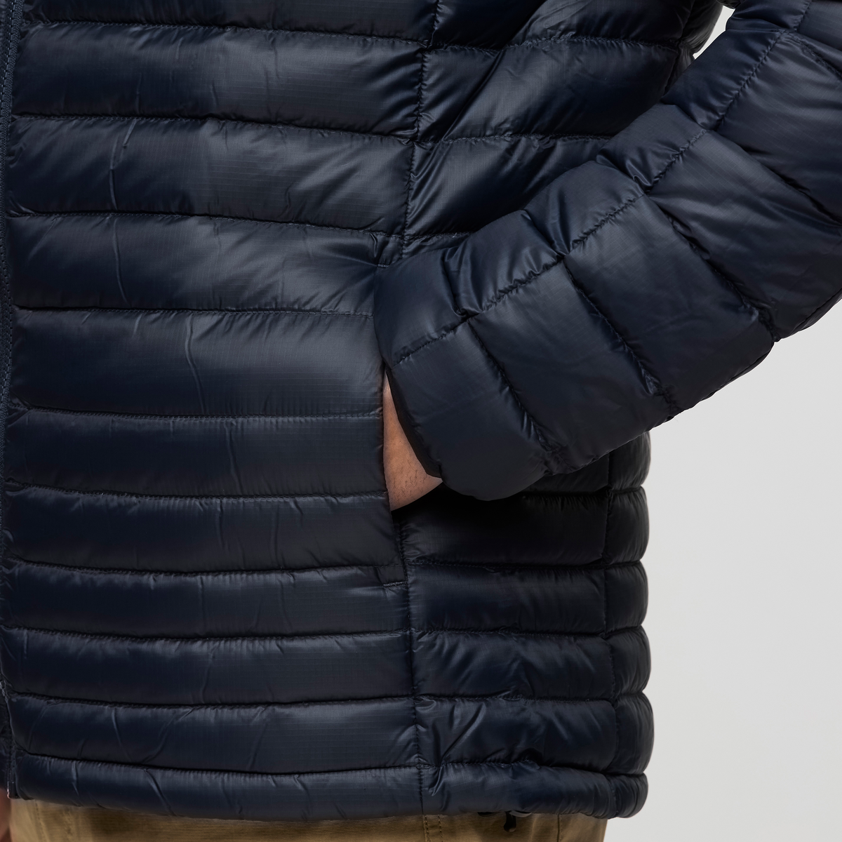 Fuego Hooded Down Jacket - Men's, Carbon Stripes