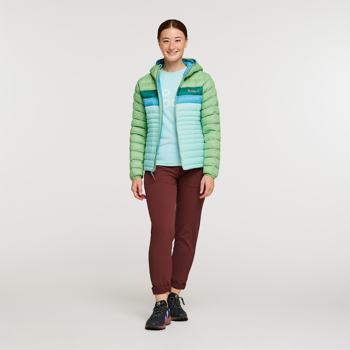 Fuego Down Hooded Jacket - Women's,Kelp/sea glass