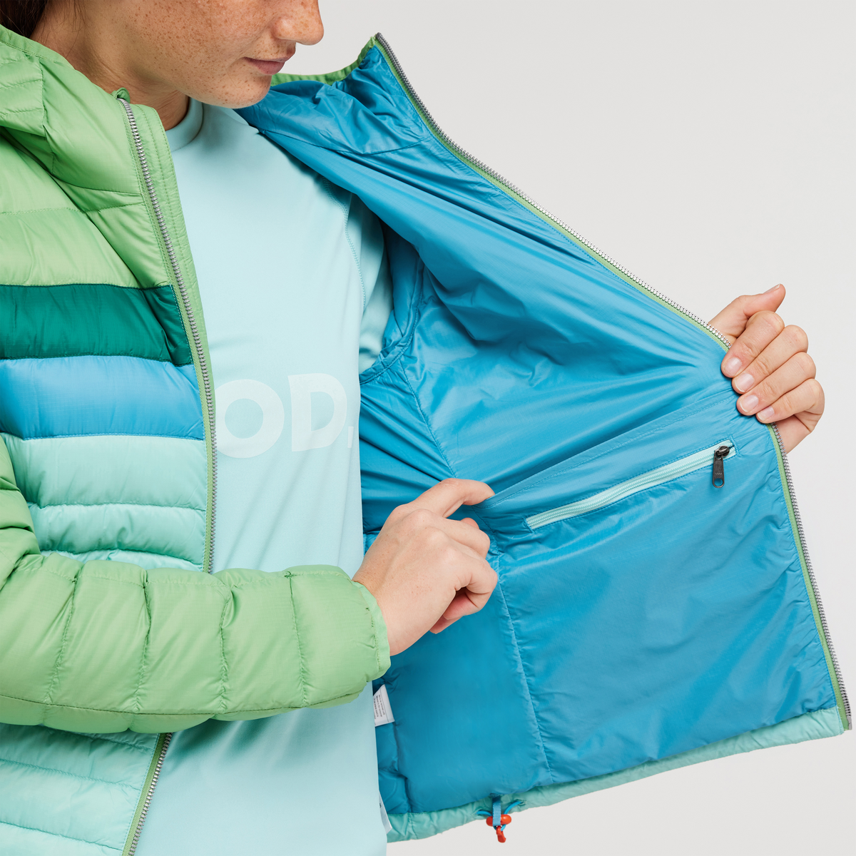 Fuego Down Hooded Jacket - Women's,Kelp/sea glass