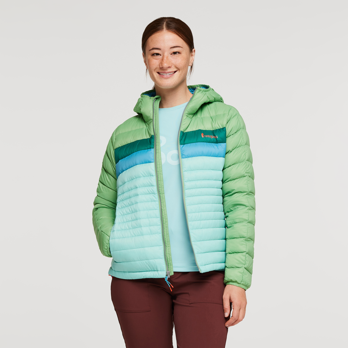 Fuego Down Hooded Jacket - Women's,Kelp/sea glass