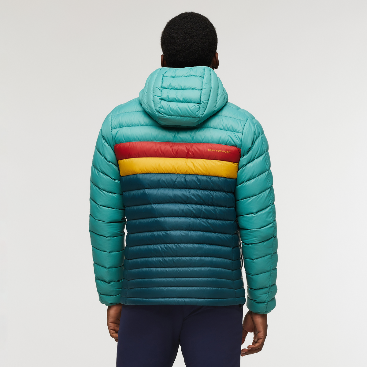 Fuego Hooded Down Jacket - Men's, Coastal/Abyss