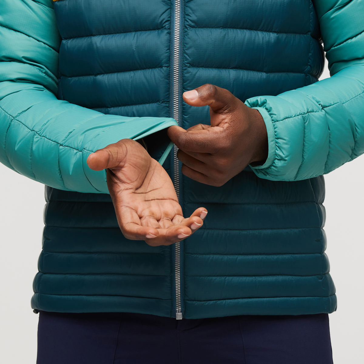 Fuego Hooded Down Jacket - Men's, Coastal/Abyss