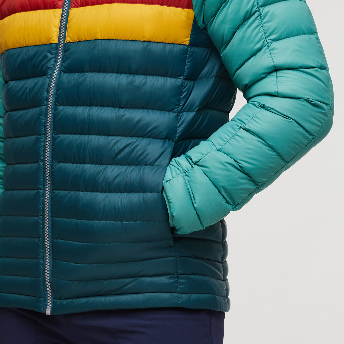 Fuego Hooded Down Jacket - Men's, Coastal/Abyss