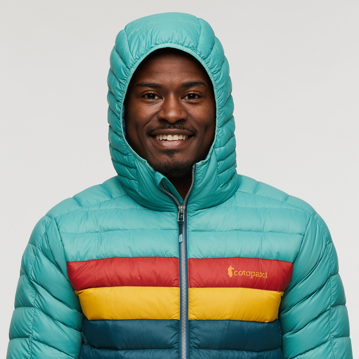 Fuego Hooded Down Jacket - Men's, Coastal/Abyss
