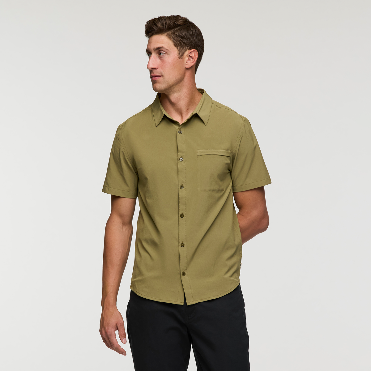 Cambio Button Up Shirt - Solid Men's, Moss