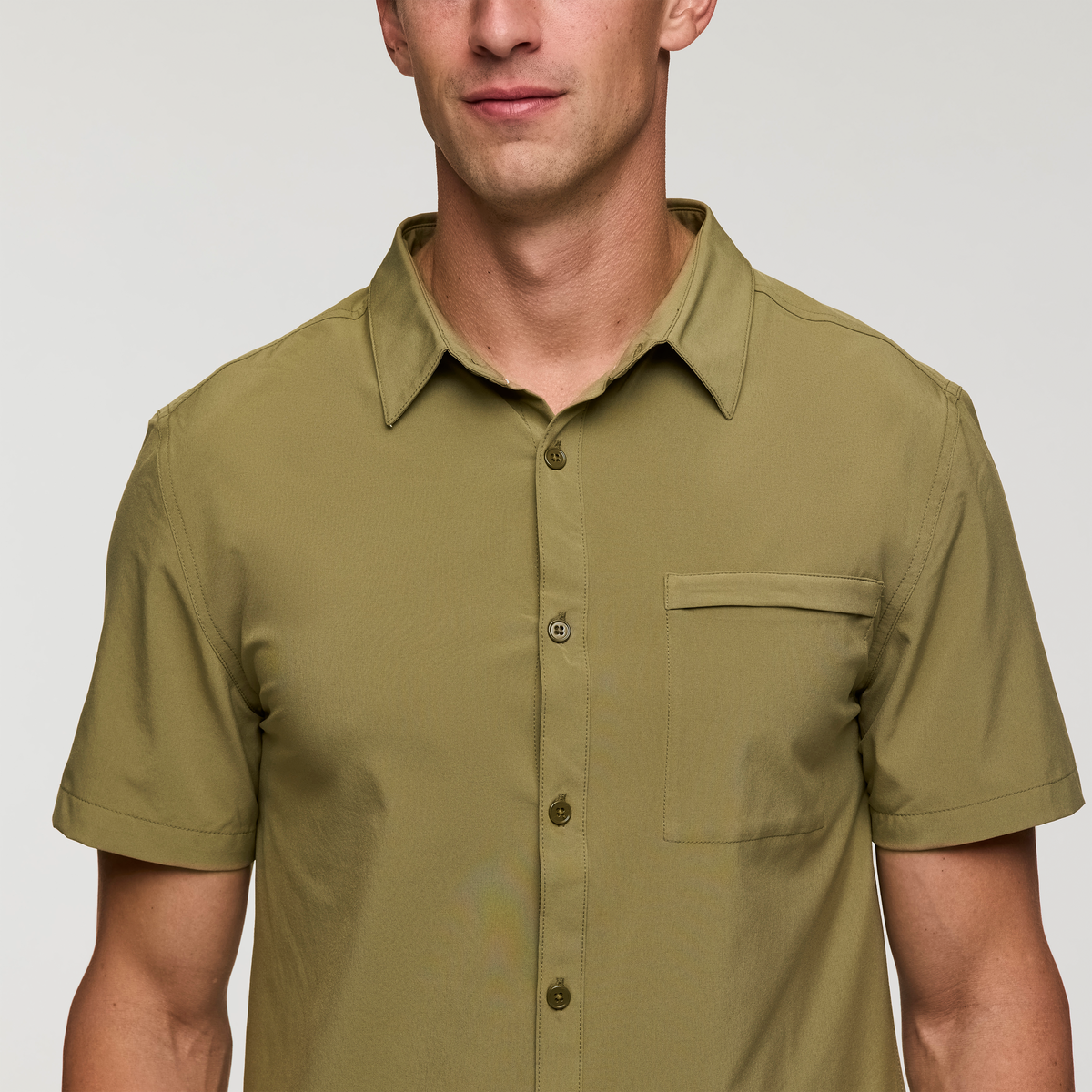 Cambio Button Up Shirt - Solid Men's, Moss