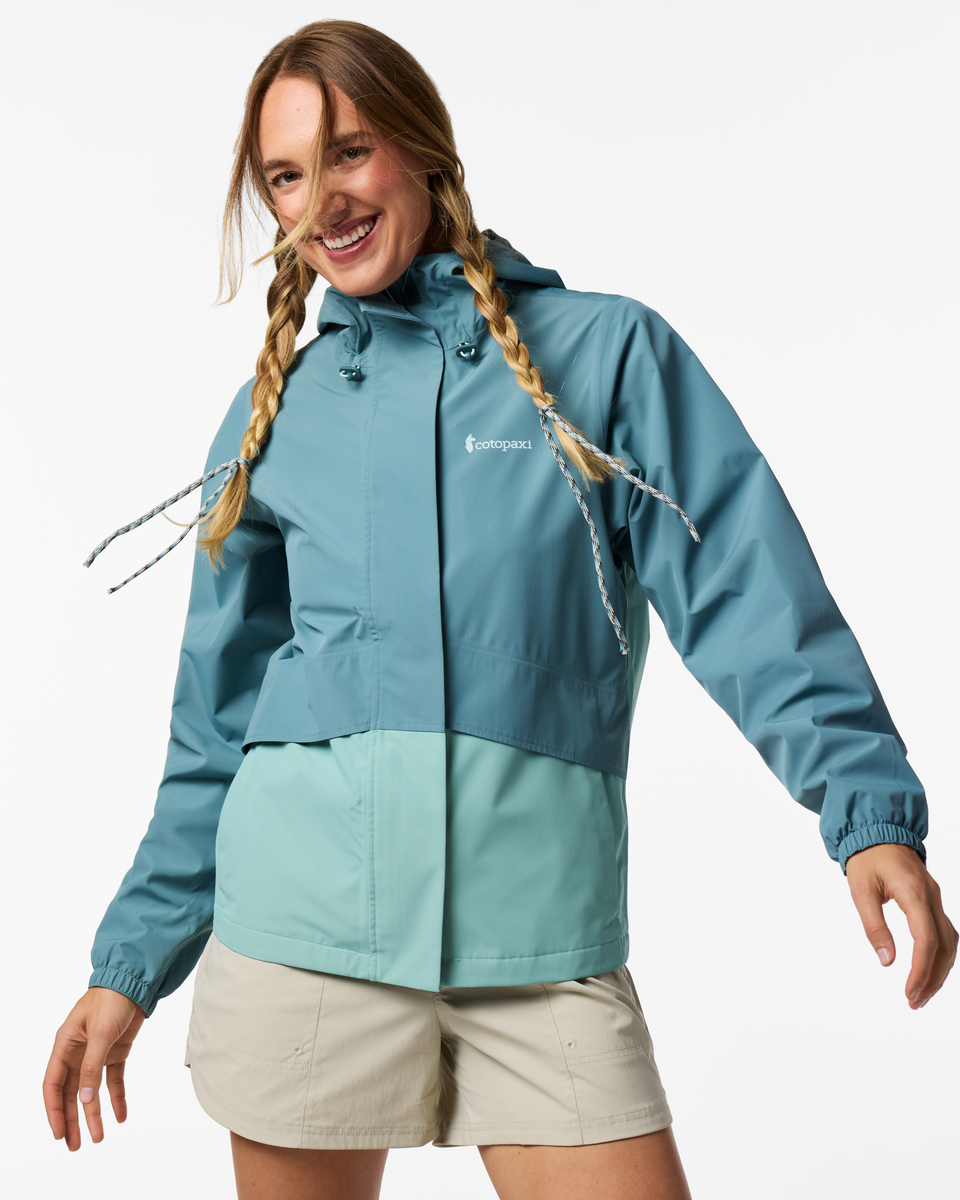 Rayu Rain Jacket, Everglade and Tide Pool
