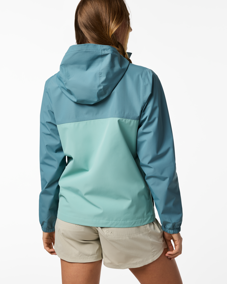 Rayu Rain Jacket, Everglade and Tide Pool