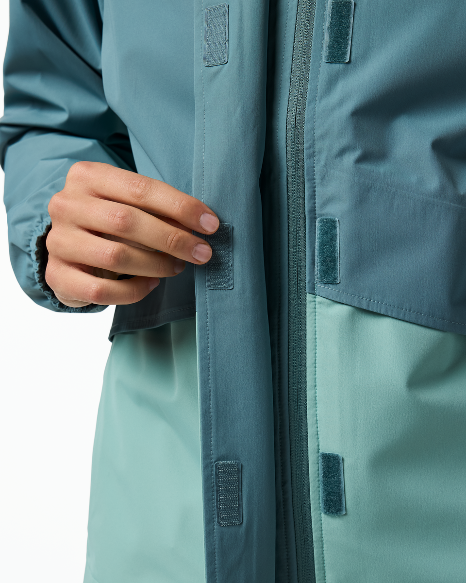 Rayu Rain Jacket, Everglade and Tide Pool