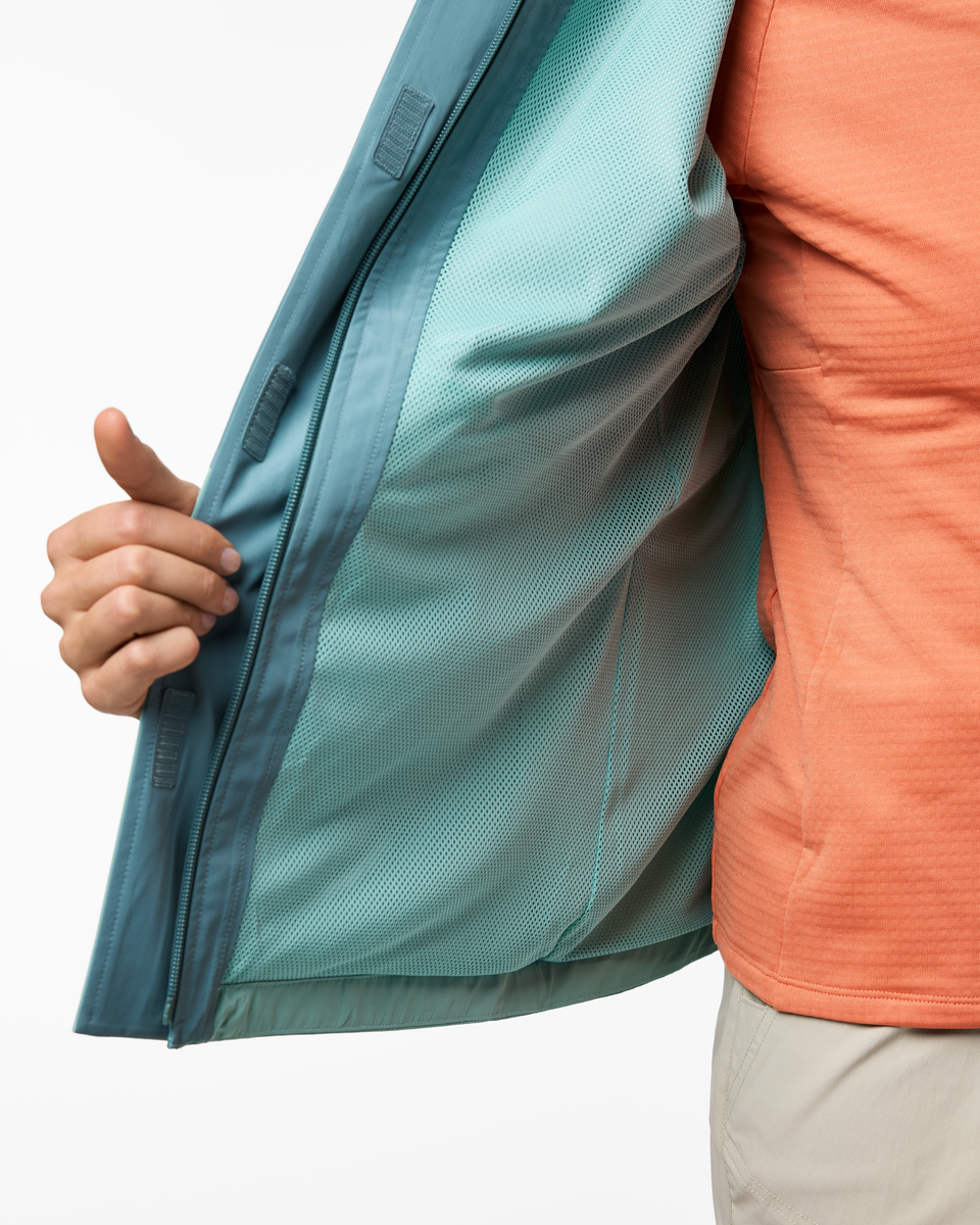 Rayu Rain Jacket, Everglade and Tide Pool