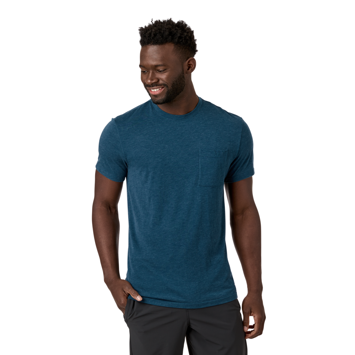 Paseo Travel Pocket T-Shirt - Men's, Indigo