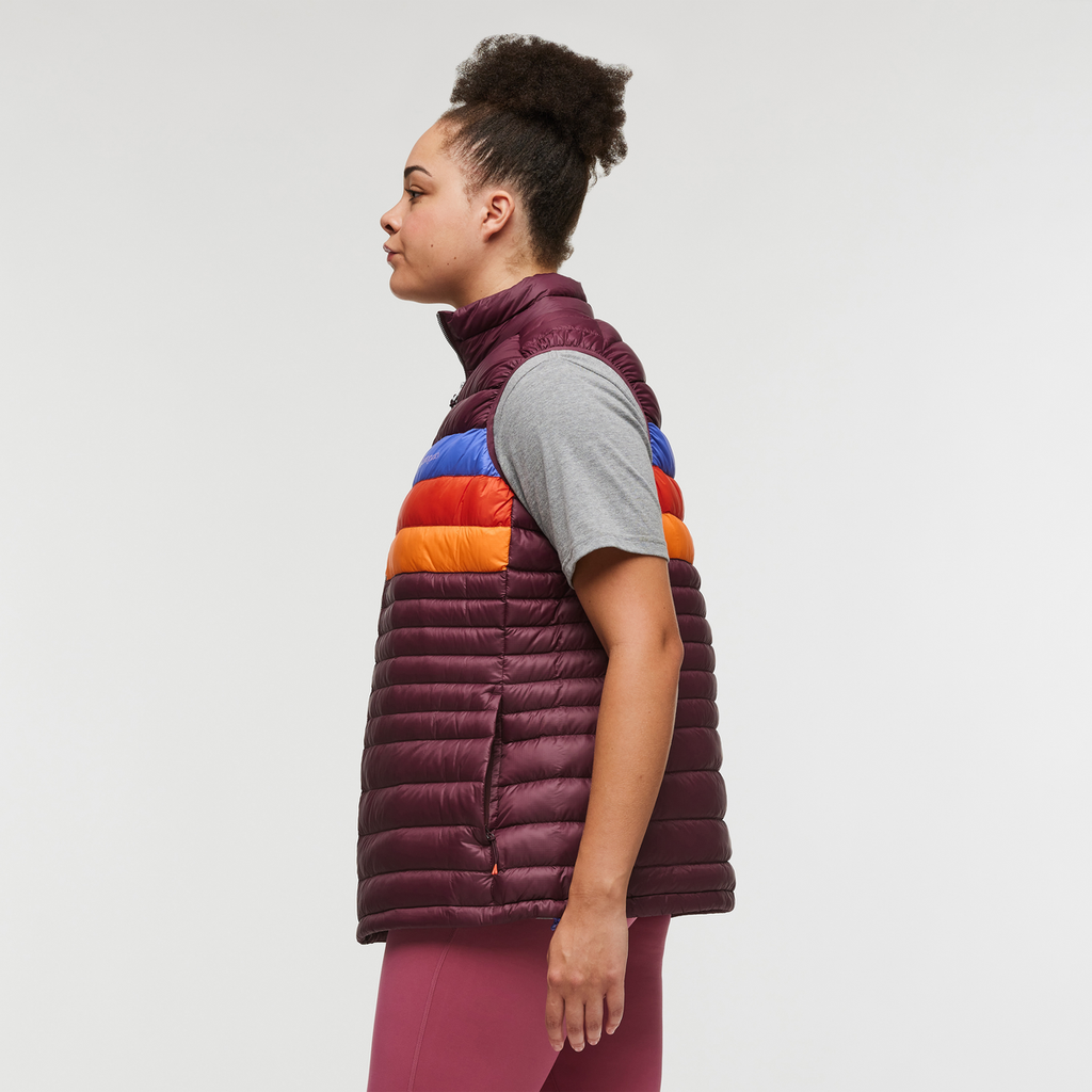 Fuego Down Vest - Plus Size - Women's, Wine Strips