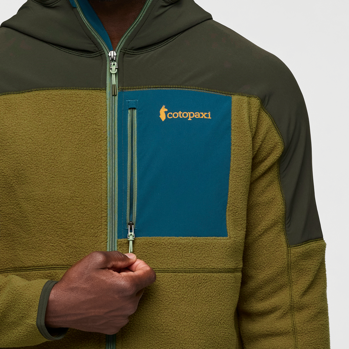 Abrazo Hooded Full-Zip Fleece Jacket - Men's, Woods and Live Oak