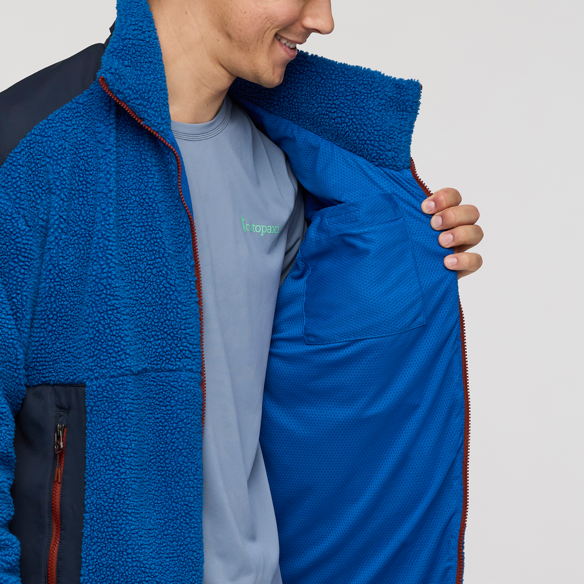 Bacano Fleece Jacket - Men's, Atlantic and Carbon