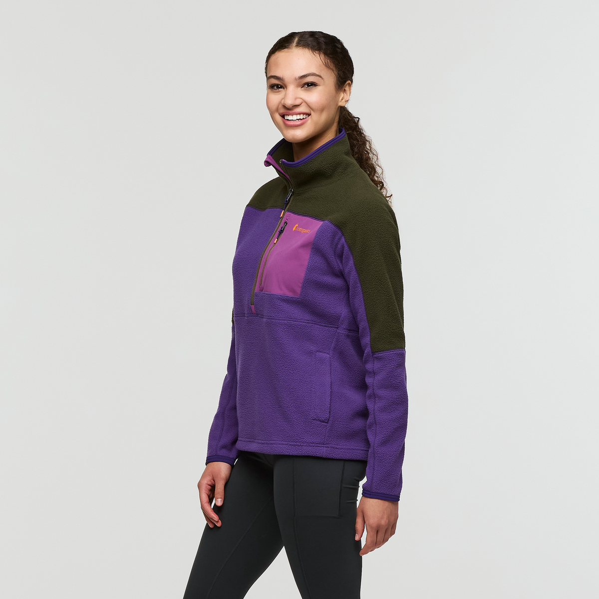 Abrazo Half-Zip Fleece Jacket - Women's, Woods/Black Violet