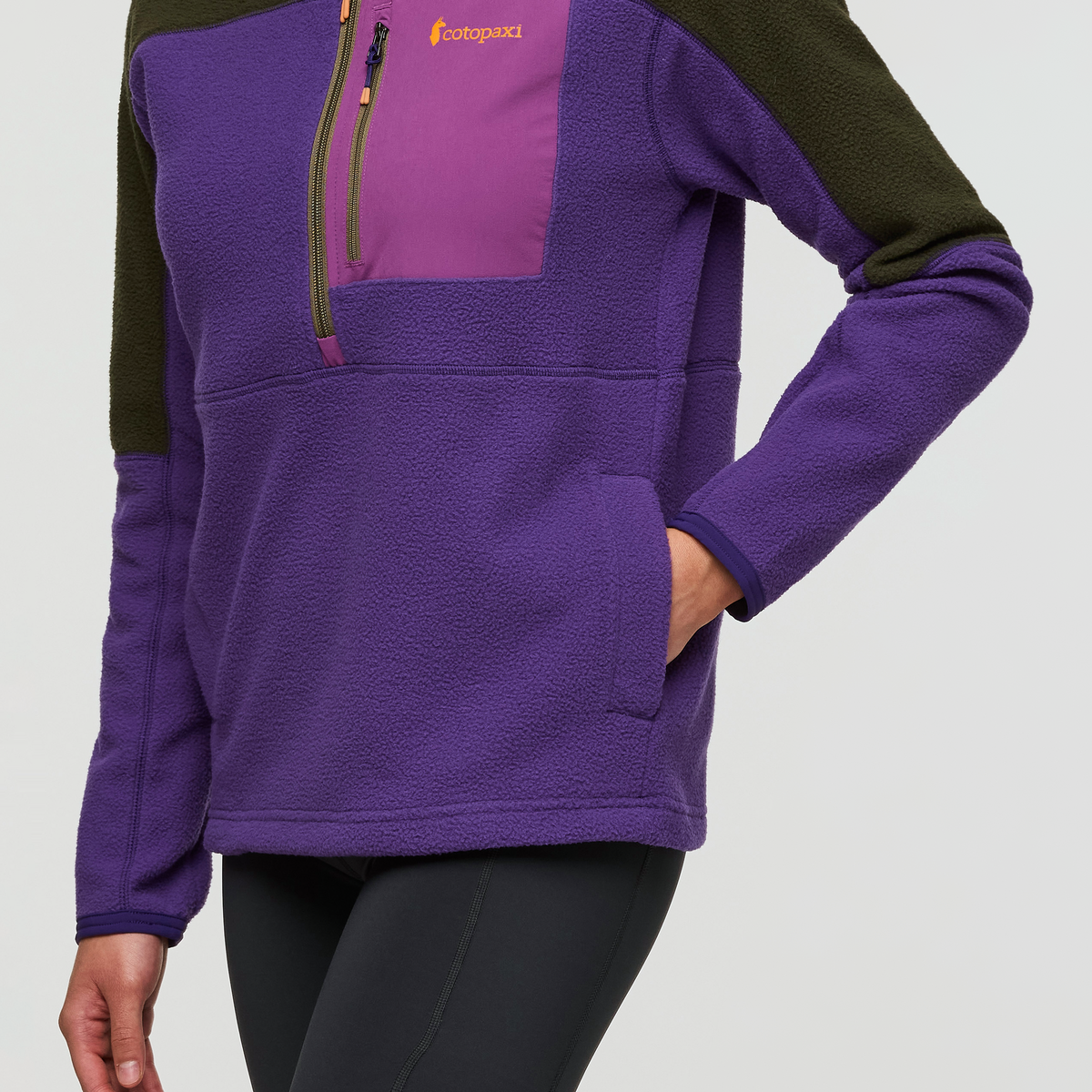 Abrazo Half-Zip Fleece Jacket - Women's, Woods/Black Violet