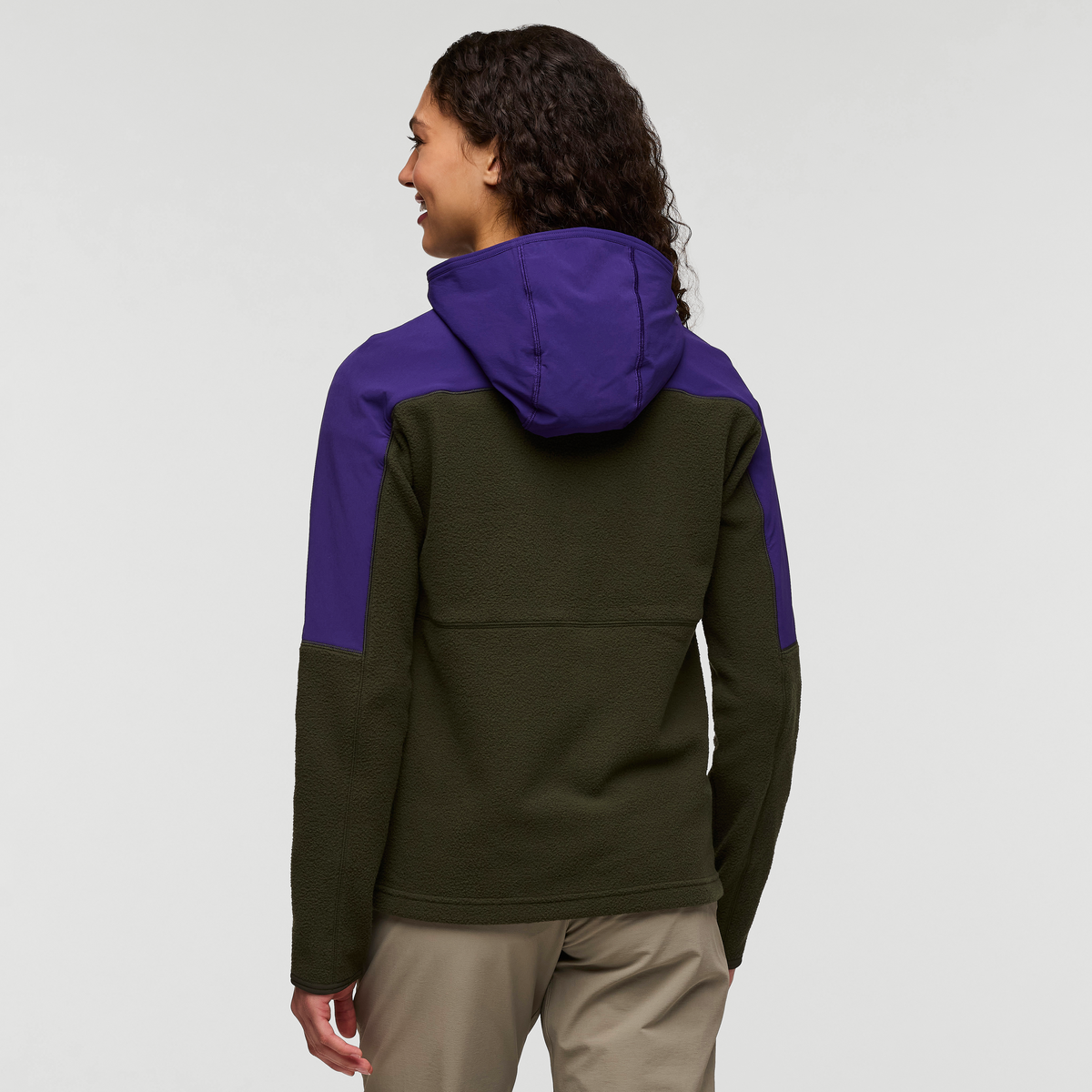 Abrazo Hooded Full-Zip Fleece Jacket - Women's, Black Violet and Woods