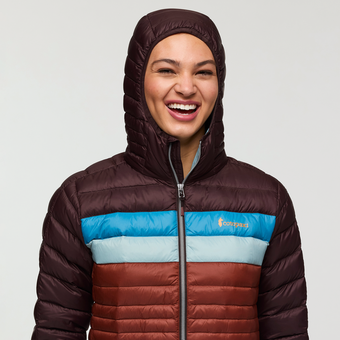 Fuego Hooded Down Jacket - Women's, Coffee/Rusty