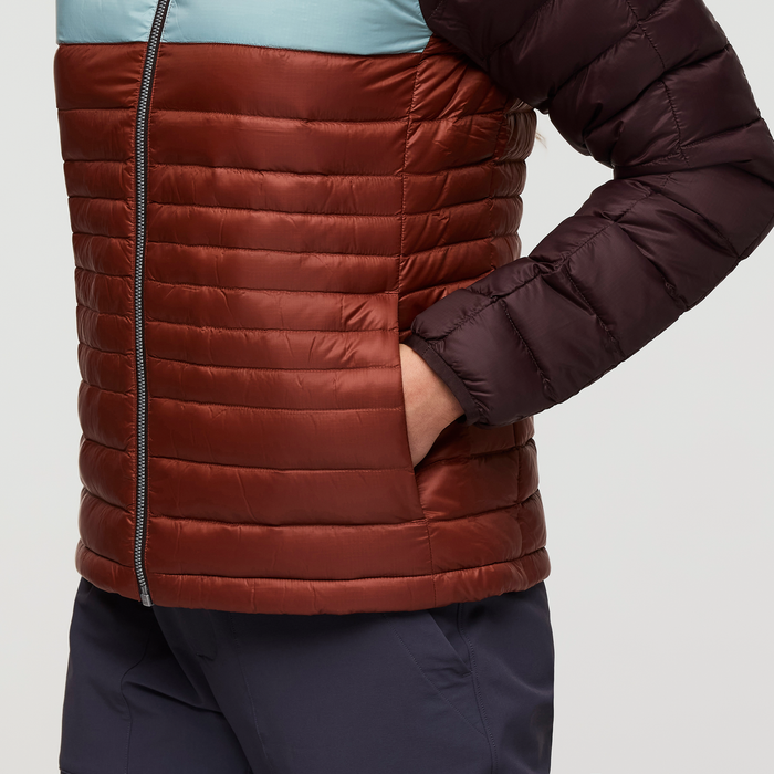 Fuego Hooded Down Jacket - Women's, Coffee/Rusty