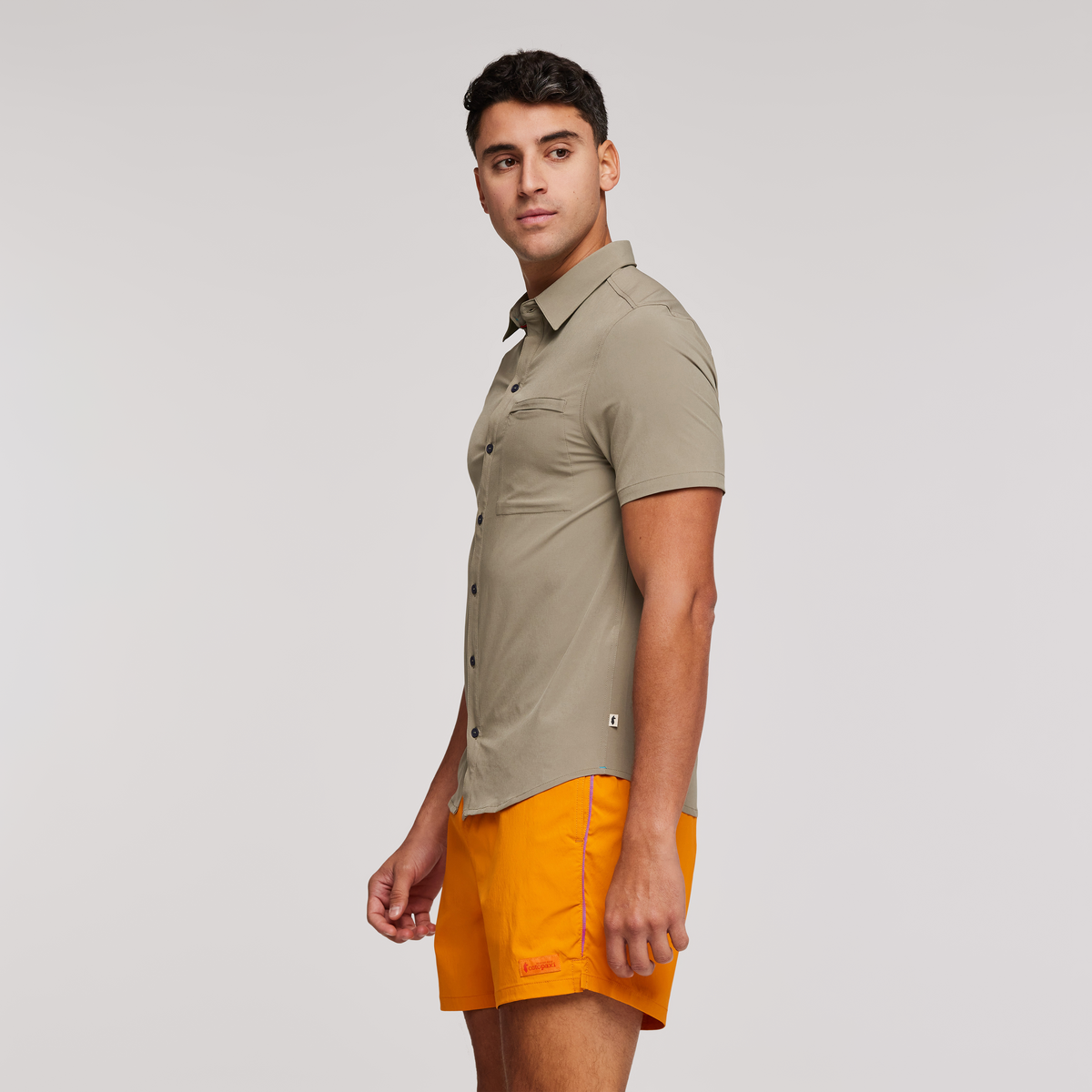 Cambio Button Up Shirt - Solid Men's, Stone