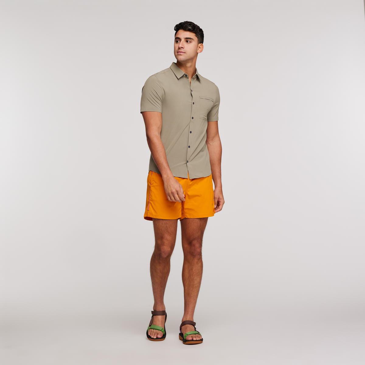 Cambio Button Up Shirt - Solid Men's, Stone