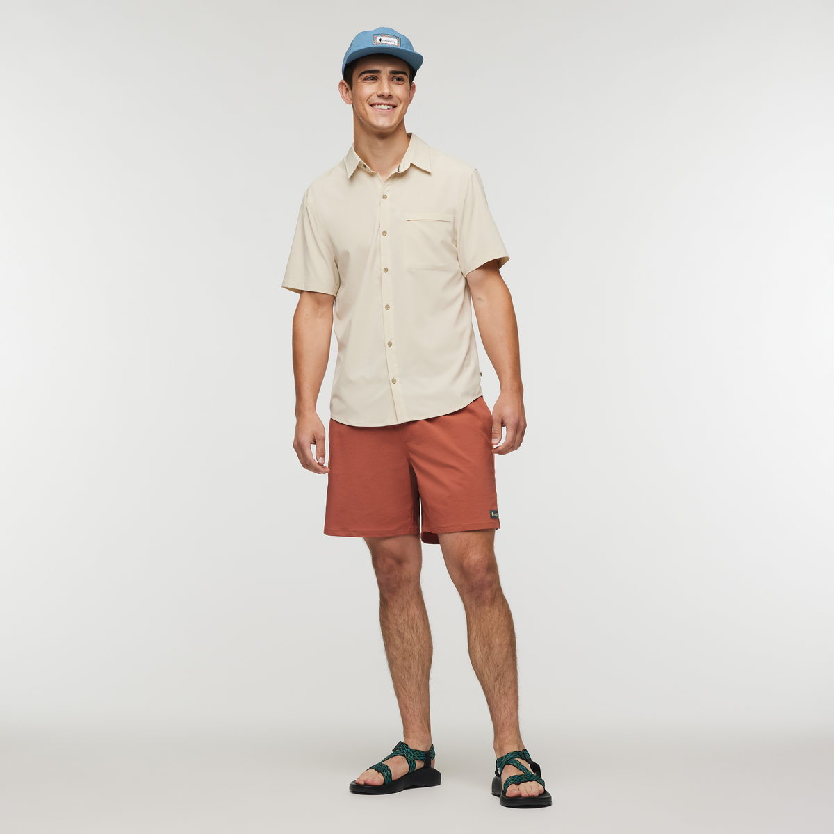 Cambio Button Up Shirt - Solid Men's, Cream