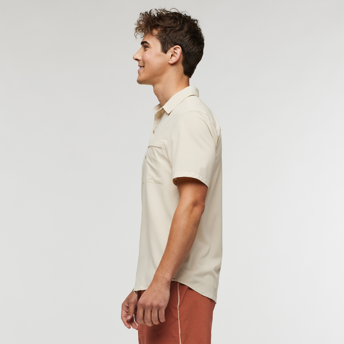 Cambio Button Up Shirt - Solid Men's, Cream