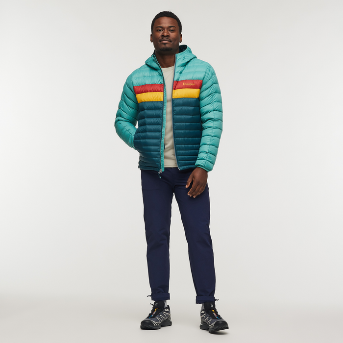 Fuego Down Hooded Jacket - Men's, Coastal/Abyss