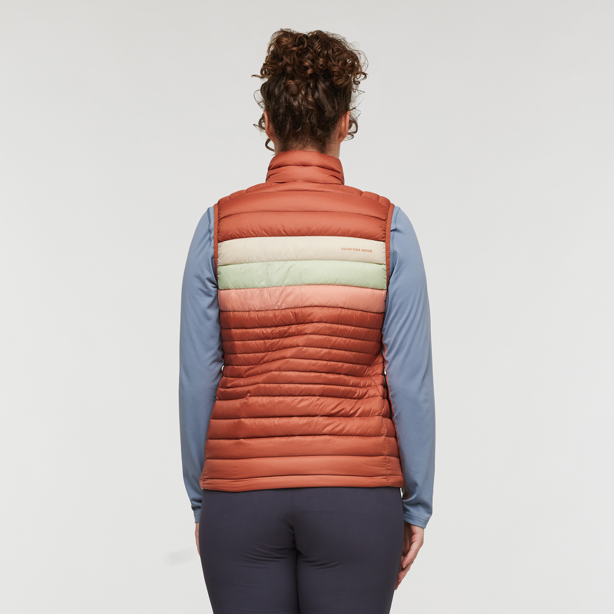 Fuego Down Vest - Women's, Faded Brick Stripes
