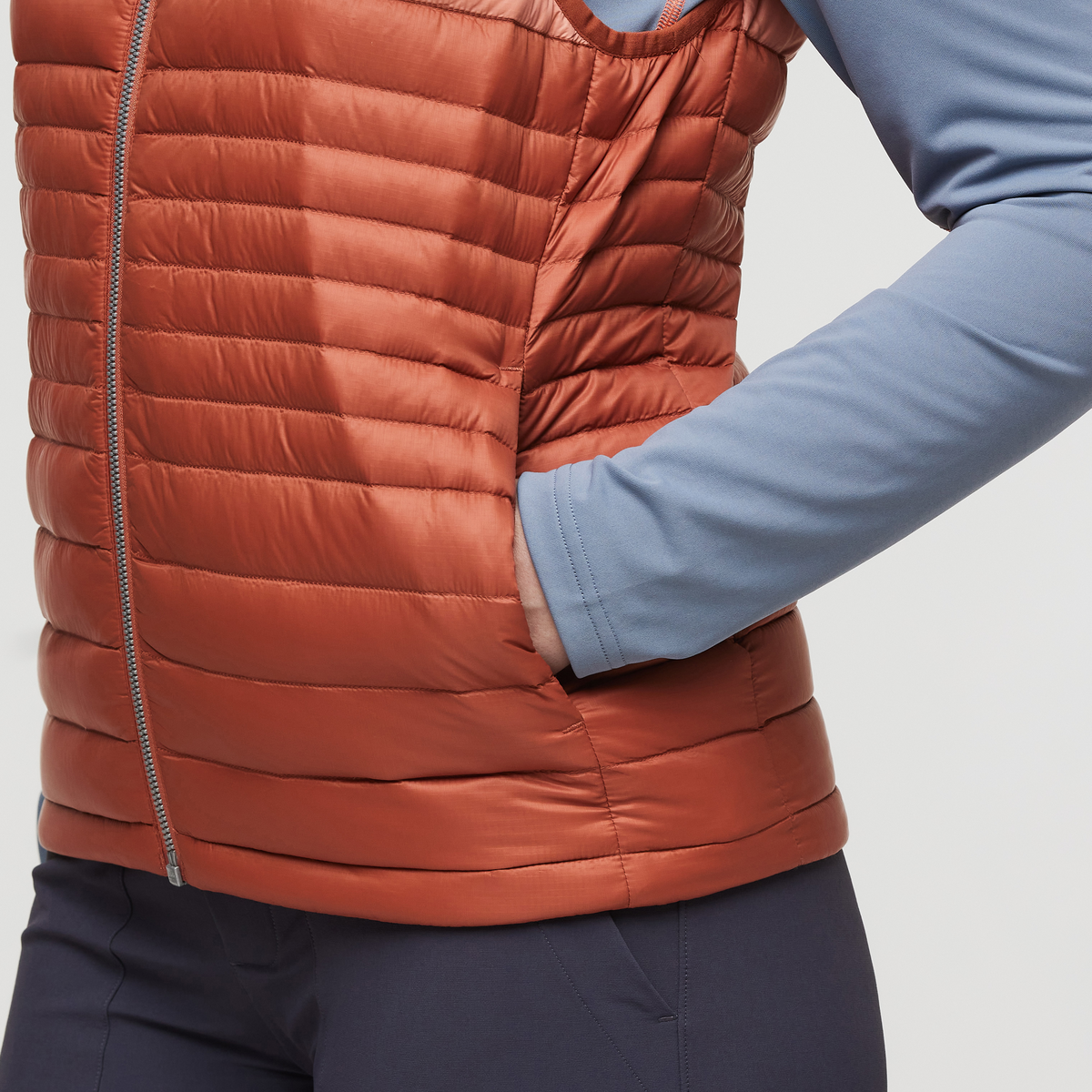 Fuego Down Vest - Women's, Faded Brick Stripes
