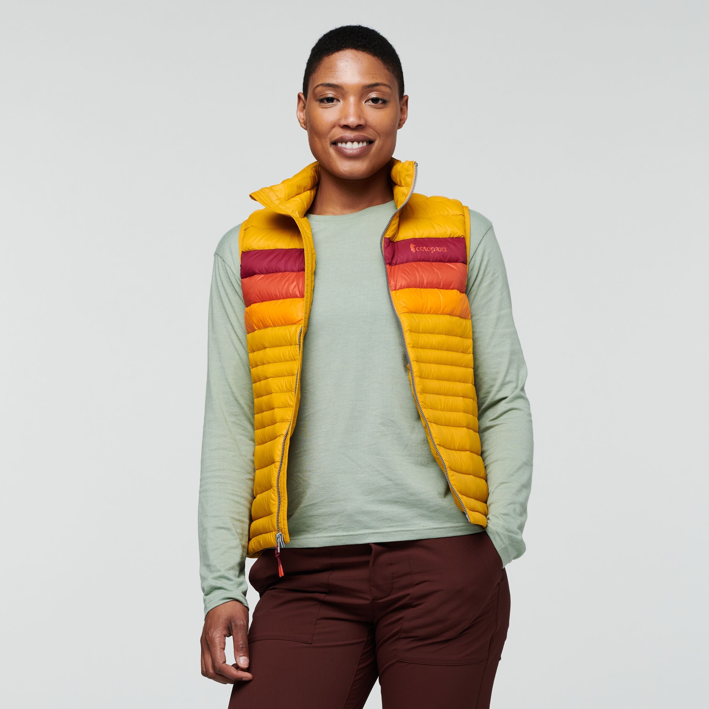 Fuego Down Vest - Women's, Amber Stripes